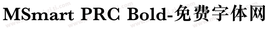MSmart PRC Bold字体转换